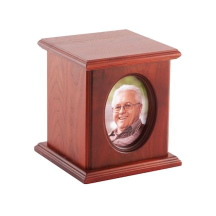 Abel Funeral Urn Cameo Portrait Cherry